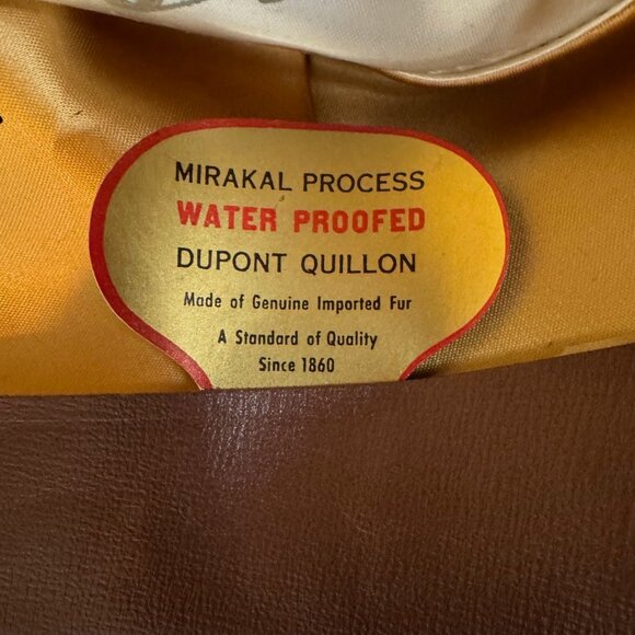 Vintage Wright Fedora Hat Size 6 5/8 Brown Coney Fur 1950s Miraklor -USA - Picture 10 of 10